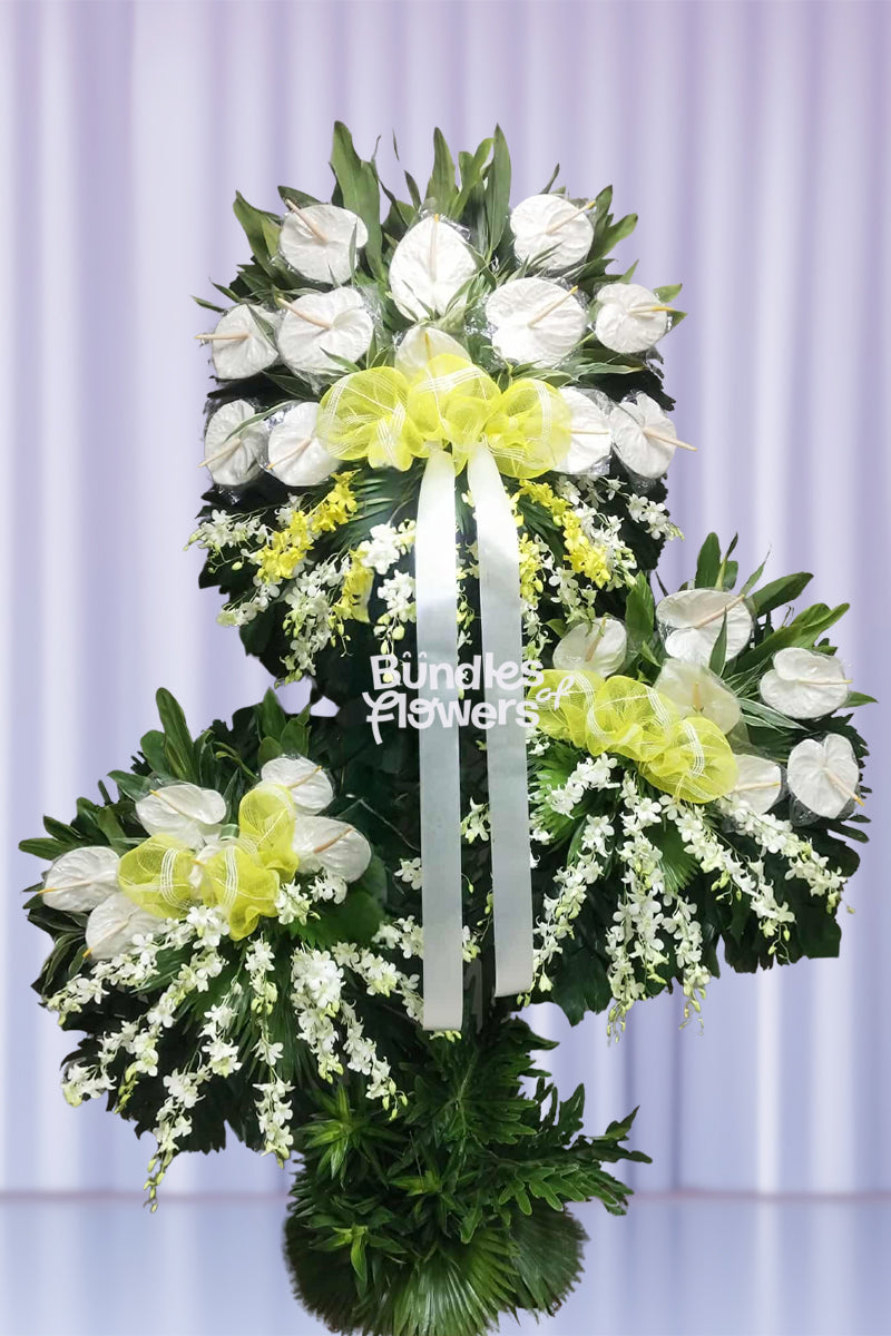 Layered Funeral Flowers 01