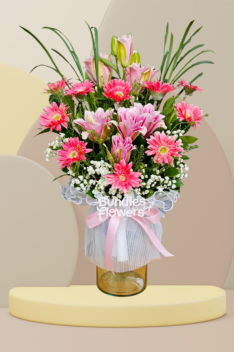 Pink Flowers in Vase