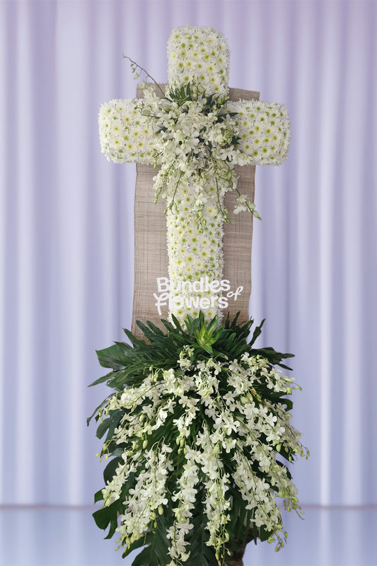 Funeral Cross Flowers 03