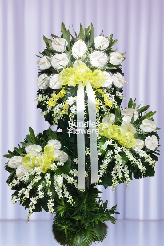 Layered Funeral Flowers 01