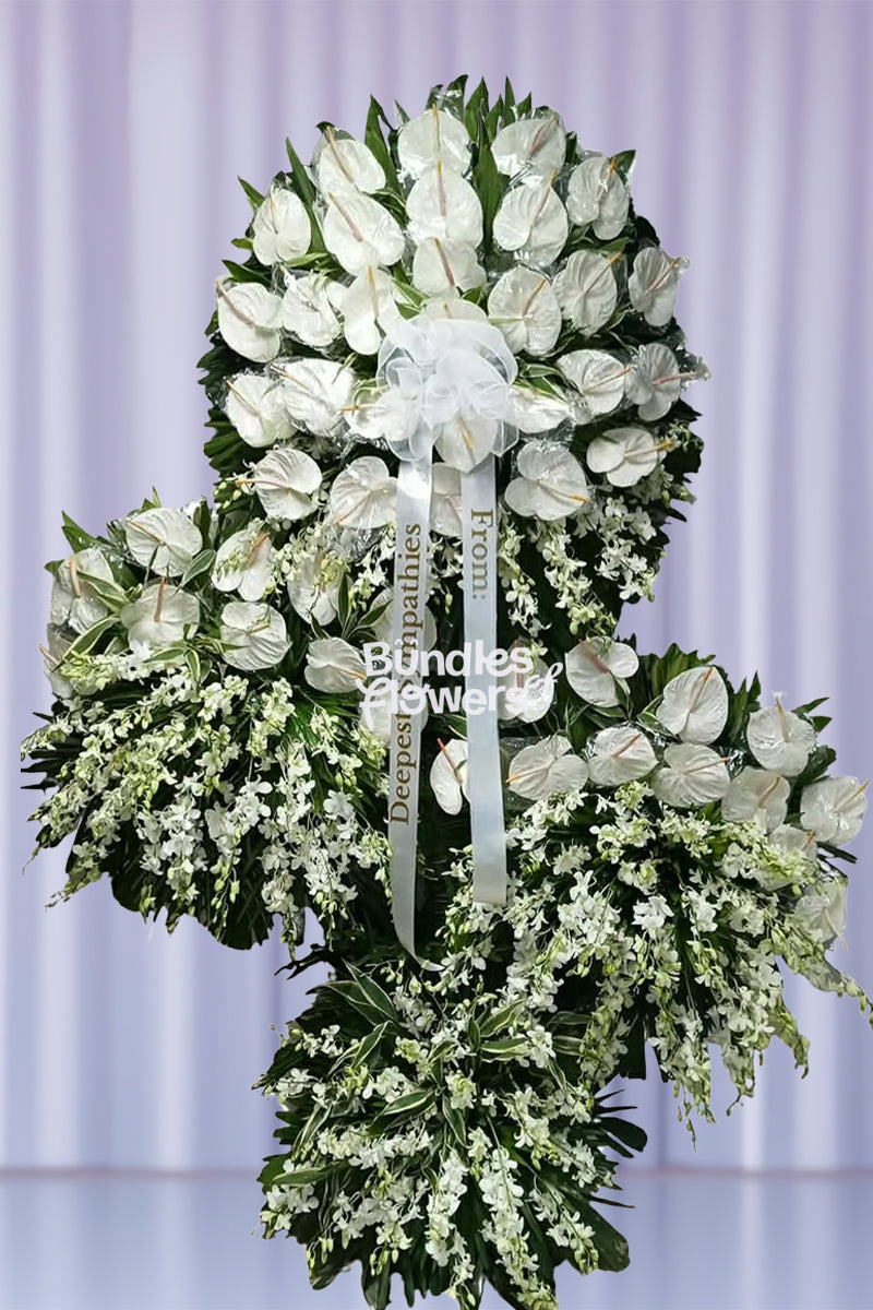 Layered Funeral Flowers 06